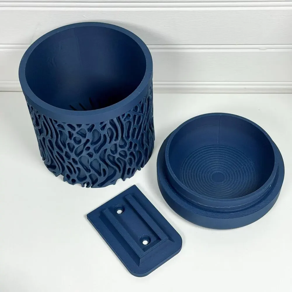 Grove Wall Hanging Planter, Indoor Plant Pot, Screw On Drip Tray, Geometric